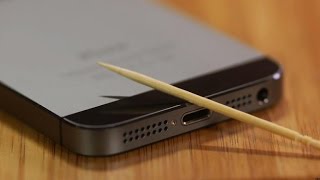 Use a toothpick to clean out your iPhone [upl. by Trow]