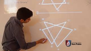 Intersección entre dos planos método del plano cortante  Dibujo Técnico  UCSPTutoriales [upl. by Dragon]