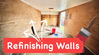 🧰 Refinishing Your Enclosed Trailer Walls  Race Trailer Build Part2 [upl. by Shimberg]