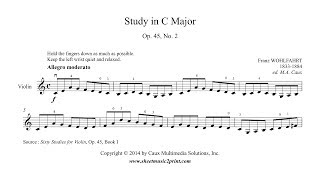 Wohlfahrt  Study op 45 no 2  Violin [upl. by Daub]