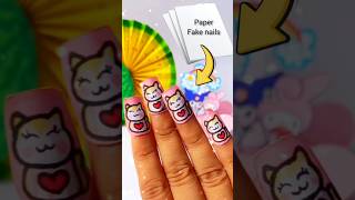 Diy nail with paper। shorts nailart craft nails artandcraft youtubeshorts [upl. by Melodee]