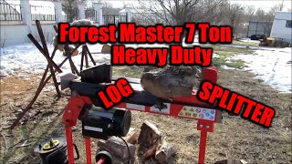 Forest Master Heavy Duty 7 Ton Electric Log Splitter Review [upl. by Domonic]