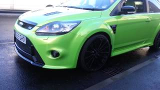 Ford Focus RS mk2 ultimate green milltek exhaust MK II HD 1080p PART 2 [upl. by Eanrahc]