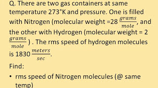 Physics Made Easy solved problem Kinetic theory of gases RMS speed [upl. by Rambert]