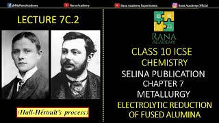 ELECTROLYTIC REDUCTION  METALLURGY  CLASS 10 ICSE CHEMISTRY  SELINA PUBLICATION  LECTURE 7 C2 [upl. by Daas]