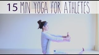 15 minute gentle yoga for athletes [upl. by Asenab694]