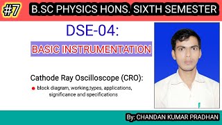 BASIC INSTRUMENTATION Cathode Ray Oscilloscope CRO [upl. by Gehman]