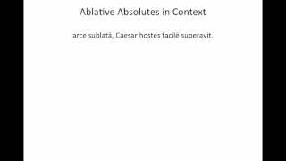 Latin Grammar  Ablative Absolutes [upl. by Burgwell135]