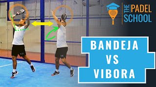 DIFFERENCE between Bandeja vs Vibora PADEL SMASHES [upl. by Brena786]