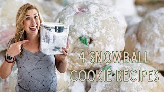 BEST EVER Snowball Cookie Recipes  4 versions [upl. by Curhan553]