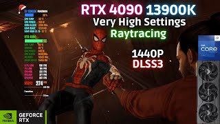 Spiderman Remastered  Very High Settings Raytracing 1440p Frame Generation  RTX 4090  13900K 58 [upl. by Eedrahc]