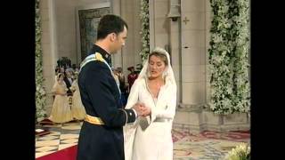 Royal Wedding Madrid 2004 Prince Felipe and Princess Letizia of Spain May 22 La Almudena [upl. by Dillon]