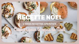 RECETTE DE NOEL  4 idées simple rapide dapéritifs amuse bouche  petit budget amp Meal Prep [upl. by Dalton]