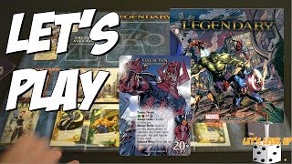 Lets Play Marvel Legendary Fantastic Four Expansion Galactus  Advanced Solo Rules [upl. by Airotnes]