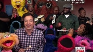 Sesame Street cast plays along with host Jimmy Fallon [upl. by Tyrone13]