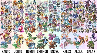 WORLD RECORDS  Drawing All 898 Pokémon Mega X  Y Evolutions  Max S [upl. by Stallworth78]