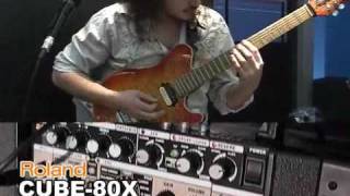 Roland CUBE80X demo by Alex Hutchings Musikmesse 2009 [upl. by Nelsen]