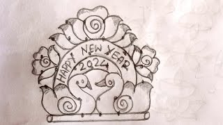 2024 New year rangoli designsSimple rangoli designs 7dotsNew year kolamNew year muggulu [upl. by Vasti347]