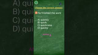 ADJECTIVE OR ADVERB GRAMMAR QUIZ 1 grammarquiz kiwilearningenglish wordformation wordfamily [upl. by Felty]