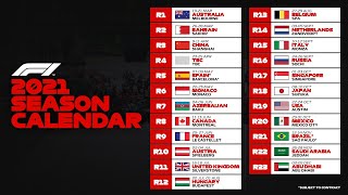 ¡¡BOMBA 💥 ¡NUEVO CALENDARIO PROVISIONAL DE FORMULA 1 PARA 2021 ¡¡23 CARRERAS [upl. by Steere117]