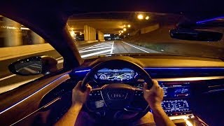 2019 AUDI A8  AMBIENT LIGHTING  NIGHT DRIVE POV by AutoTopNL [upl. by Elrebmik542]