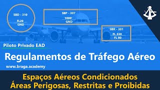 Regras de Tráfego Aéreo Áreas Proibidas Restritas e Perigosas PP e PC [upl. by Atiseret]