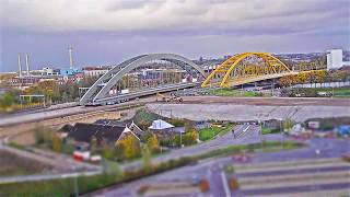 Timelapse Inschuiven spoorbrug AmsterdamRijnkanaal deel I [upl. by Graehme]