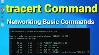 tracert traceroute networking Command  Networking Basic Commands [upl. by Vachel252]