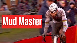 Mathieu Van Der Poel Dominates 6 Wins In A Row In Azencross Mud [upl. by Nahtam]