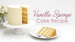 Vanilla Sponge Cake Recipe  How to Make Fluffy Vanilla Cake  Easy Sponge Cake [upl. by Mueller]