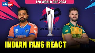 T20 World Cup 2024 Final Indian fans express excitement ahead of the India vs SA match [upl. by Alboran311]