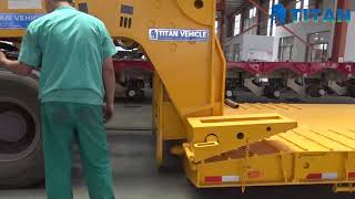 What is lowboy trailer  Multi types of detachable removable gooseneck lowboy rgn trailer for sale [upl. by Akinahs993]