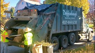 Massive Garbage Truck Compilation Old WMDeffenbaugh Mack Rear Loaders in Omaha [upl. by Ynots]