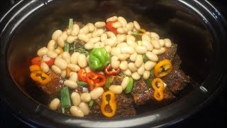 Lets Cook 🙎🍛HOW TO COOK JAMAICAN STYLE JERK OXTAIL amp BUTTER BEAN SLOW COOKER RECIPE [upl. by Nelac]