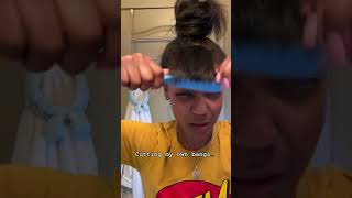 cut bangs on your natural hair naturalhair worldnewhair fyp shorts [upl. by Koo723]