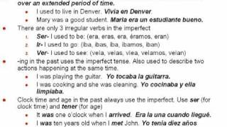 Imperfect Tense Spanish Lesson [upl. by Gelman396]