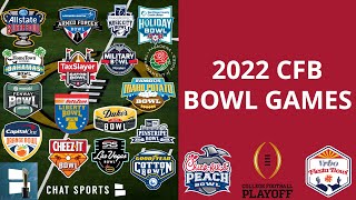 College Football Bowl Games 202223 Schedule Tracker Matchups Dates amp Times For All 41 Bowls [upl. by Noevad490]