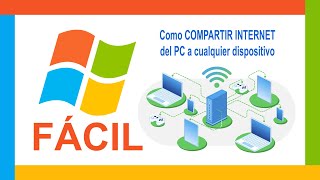 Cómo compartir internet de un PC a otro equipo Celular TV PC TV Box Actualizado 2024 [upl. by Stanwinn]