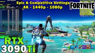 Fortnite  RTX 3090 Ti  i9 10900K 52GHz  4K  1440p  1080p  Epic amp Low Competitive Settings [upl. by Gladys]