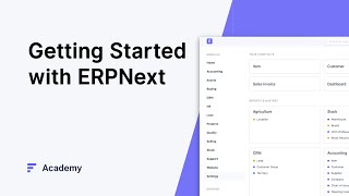 Getting Started with ERPNext  ERP tutorial [upl. by Romilly]