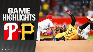 Phillies vs Pirates Game Highlights 71924  MLB Highlights [upl. by Nosreffej865]