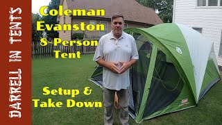 Darrell In Tents  Coleman Evanston 8Person Tent Setup amp Take Down [upl. by Repsaj]