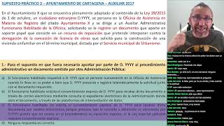 71 Supuesto Práctico 23  Ayto de Cartagena  C2 2017 [upl. by Esinnej319]