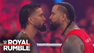 Jey and Jimmy Uso come facetoface in Royal Rumble Royal Rumble 2024 highlights [upl. by Maxy]