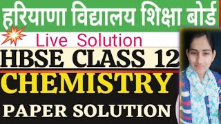 join live haryana board chemistry Paper Solution All set answer key 4march 2024 [upl. by Airamana]