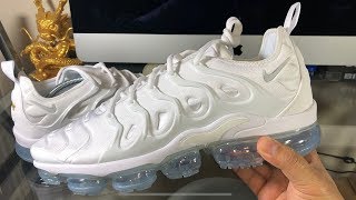 Nike Air Vapormax Plus Triple White Review [upl. by Asiaj901]