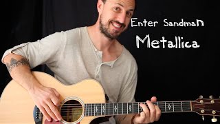 EASY GUITAR LESSON  ENTER SANDMAN by Metallica [upl. by Niwrad76]