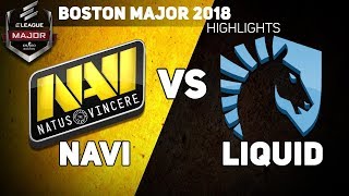 NAVI VS LIQUID » BOSTON MAJOR 2018 HIGHLIGHTS [upl. by Neenej432]