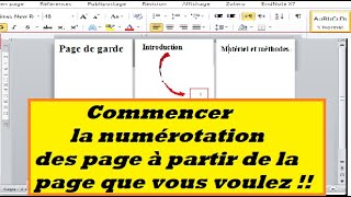 Comment numéroter les pages sur Word sans commencer par la première Méthode facile et rapide [upl. by Kyd]