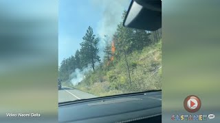 Fire sparks on Hwy 97 [upl. by Gersham]